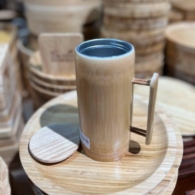 Bamboo Cup 450ml Cover Handle