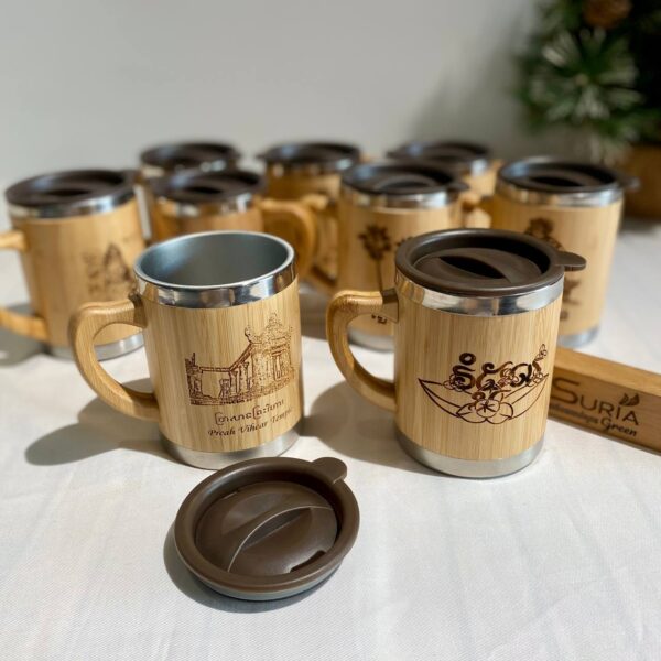 Bamboo Mug 400ml Handle + Design