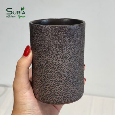 Ceramic Mug 10cm Black Crawling