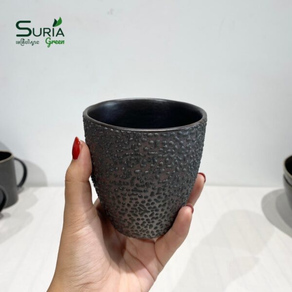 Ceramic Large Mug 9cm Black Crawling