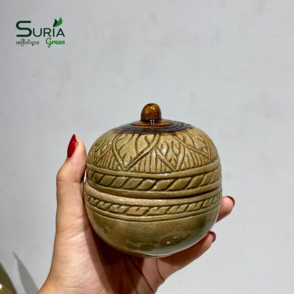 Ceramic  Khmer Balm Box KHC