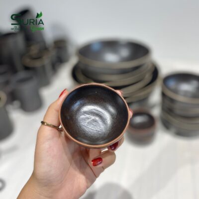 Ceramic Bowl 7cm Black Matte