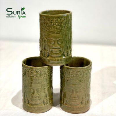 Ceramic Bayon Mug 10cm Light Green