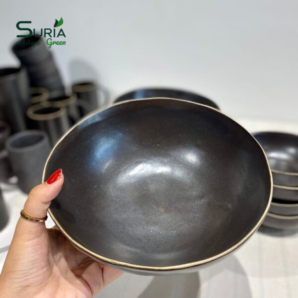 Ceramic Bowl 20cm Black Matte