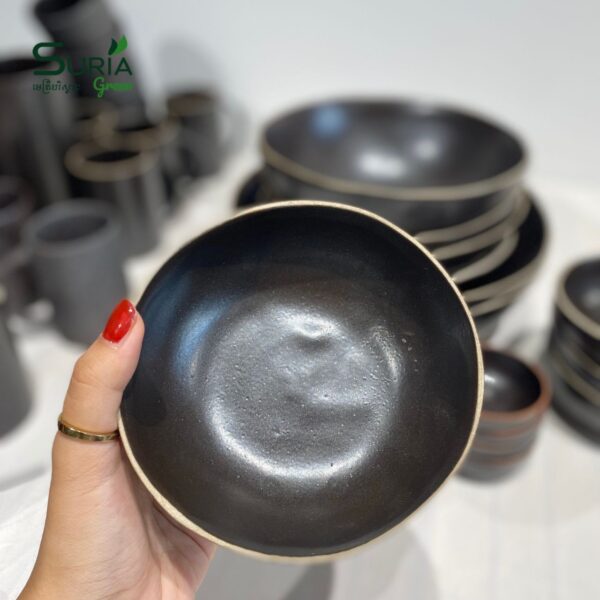 Ceramic Bowl 13cm Black Matte