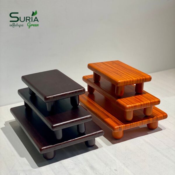 Bamboo Square Stand 3pcs