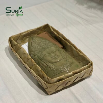 Ceramic Apsara Face 27cm Light Green
