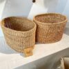 White Rattan Laundry Basket