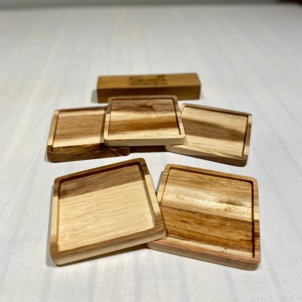 Acacia Coaster Square 9cm