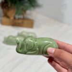 Ceramic Elephant Incense Holder Light Green
