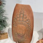 Ceramic Apsara Face 27cm Natural